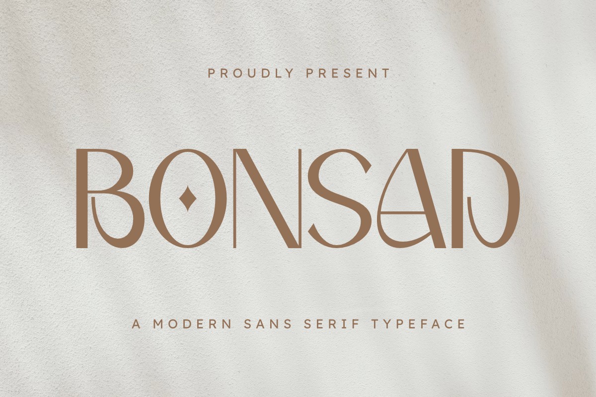 Bonsad Regular Font preview