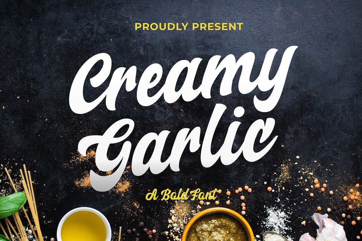Creamy Garlic Script Font preview