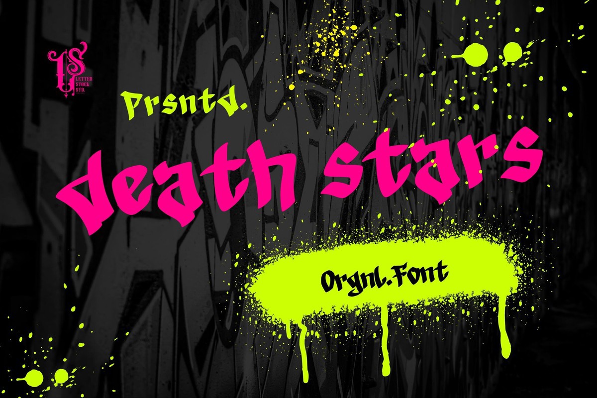 Death Stars Regular Font preview