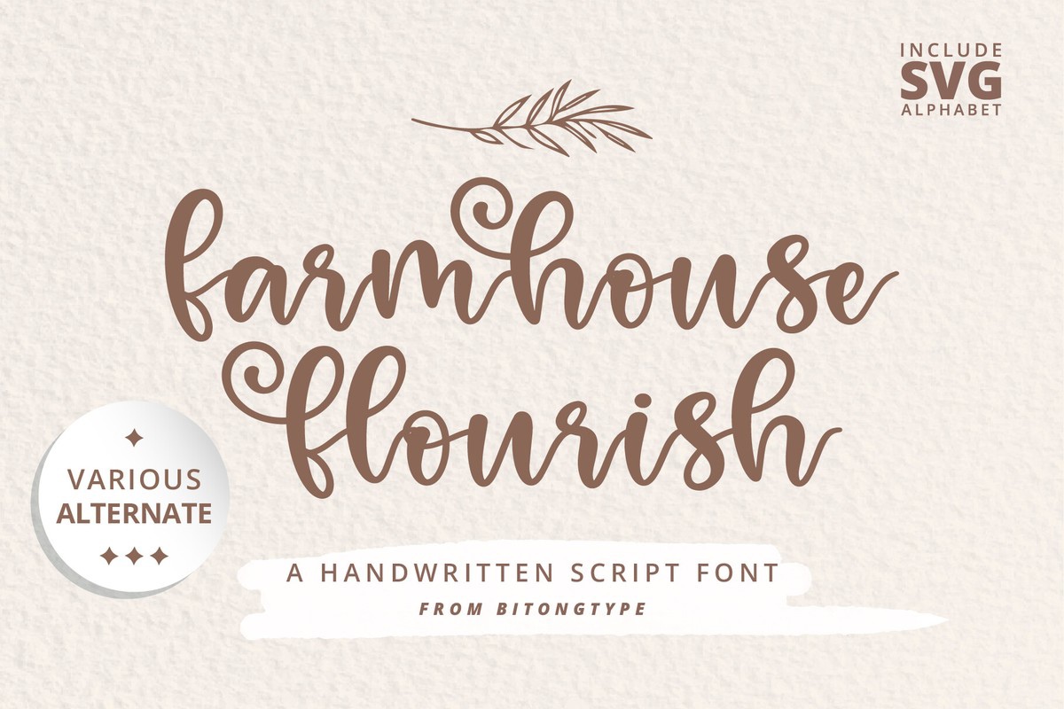 Farmhouse Flourish Font preview