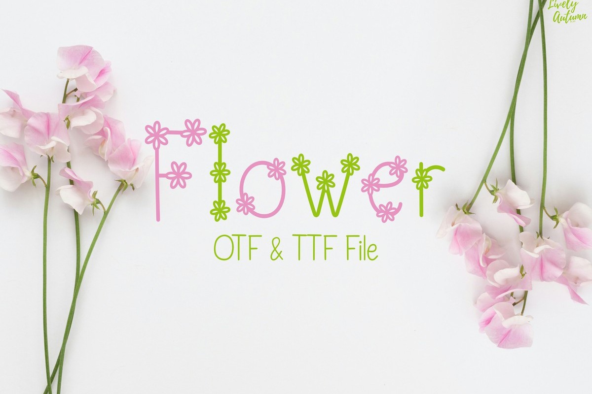 Flower Font preview