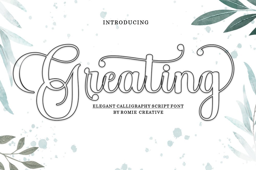 Greating Outline Font preview