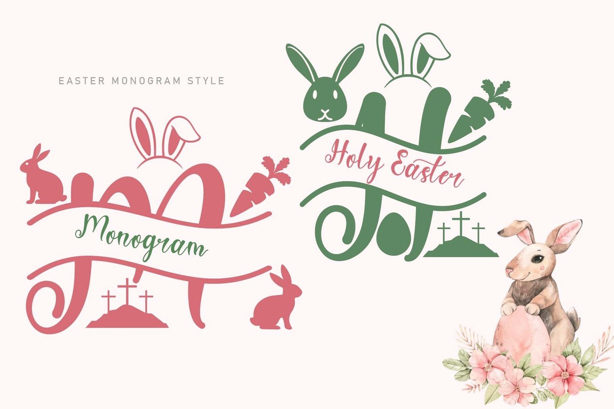 Holy Easter Monogram Font preview