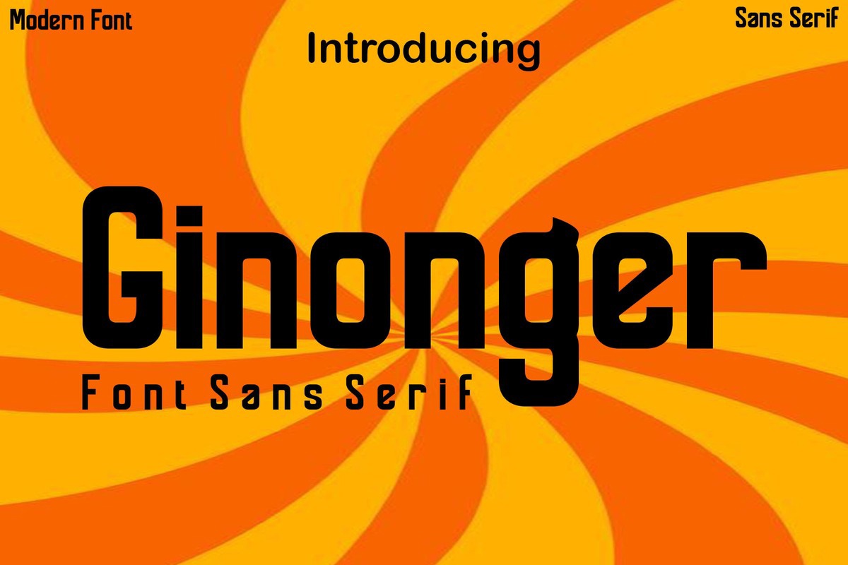 Ginonger Font preview