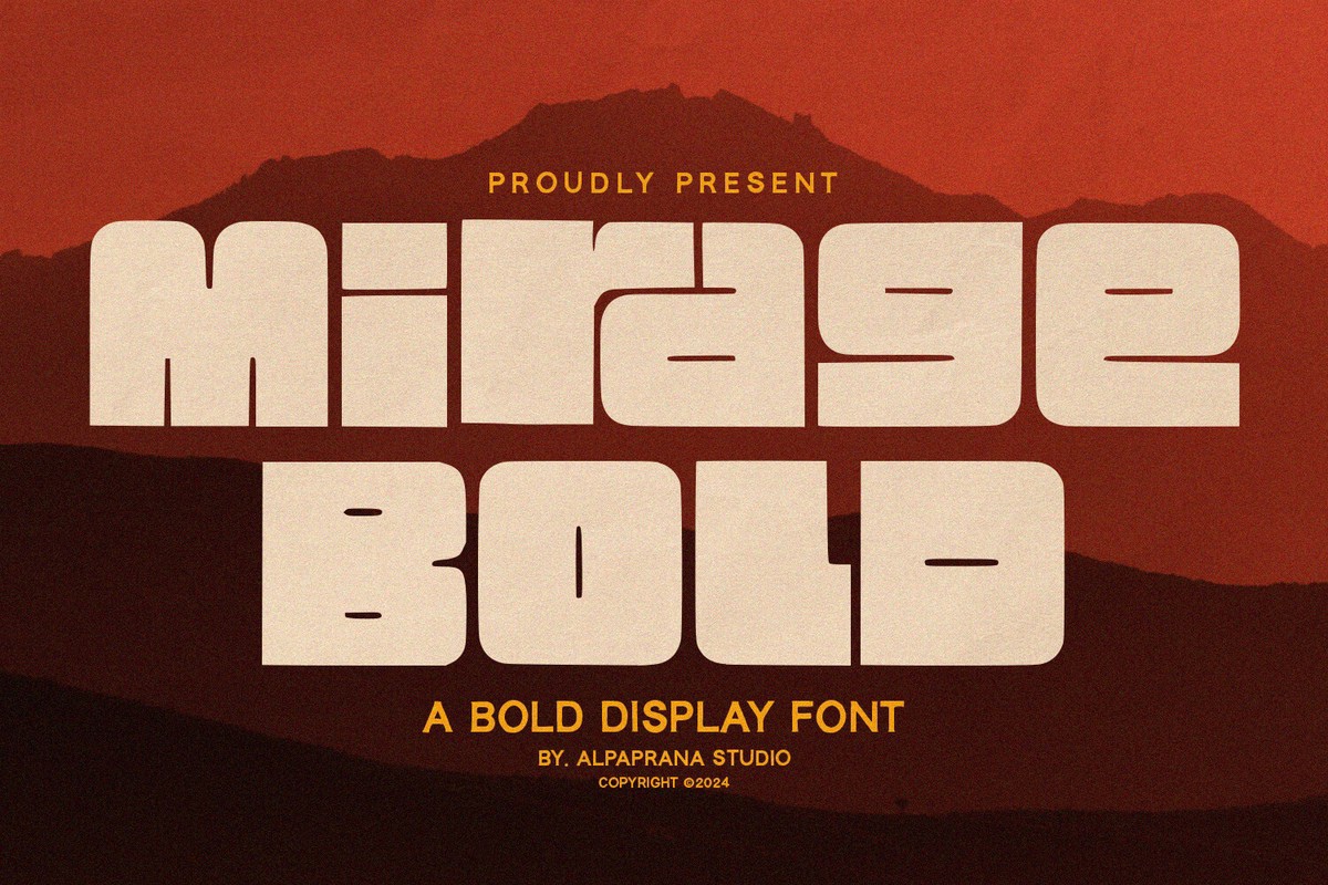 Mirage Bold Regular Font preview