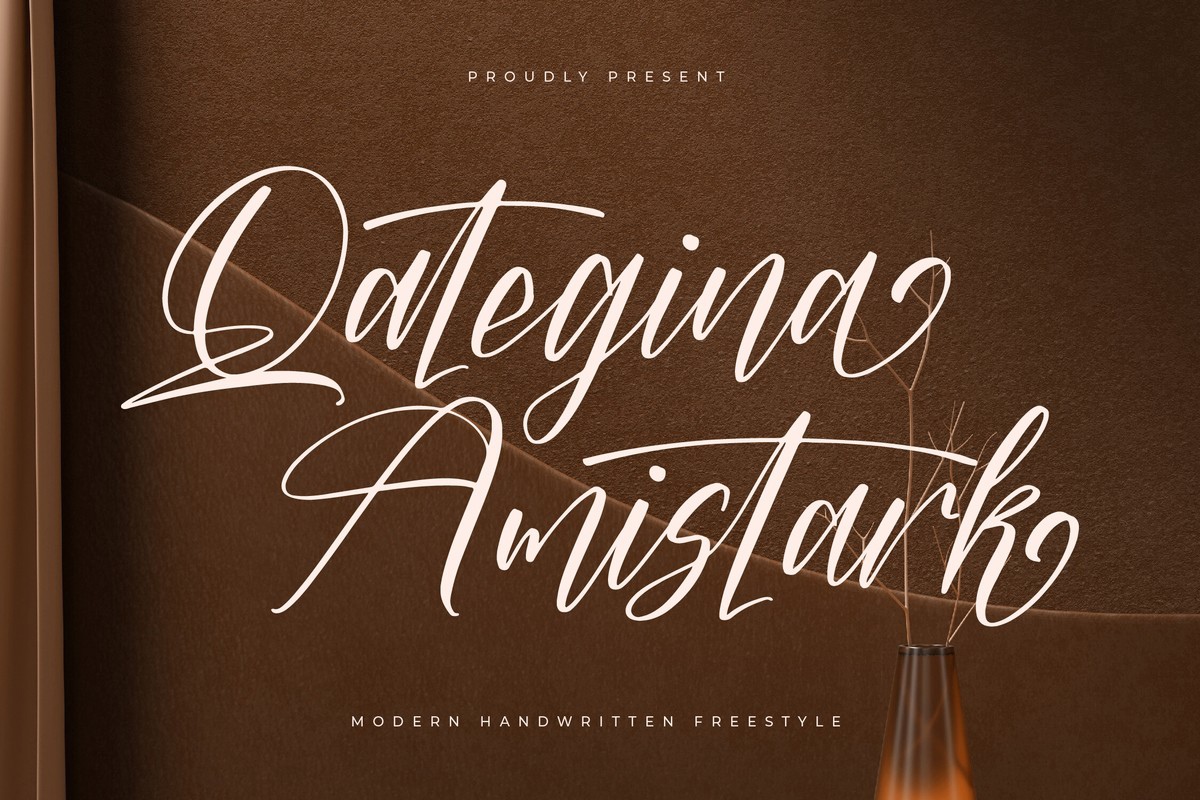 Qategina Amistark Font preview