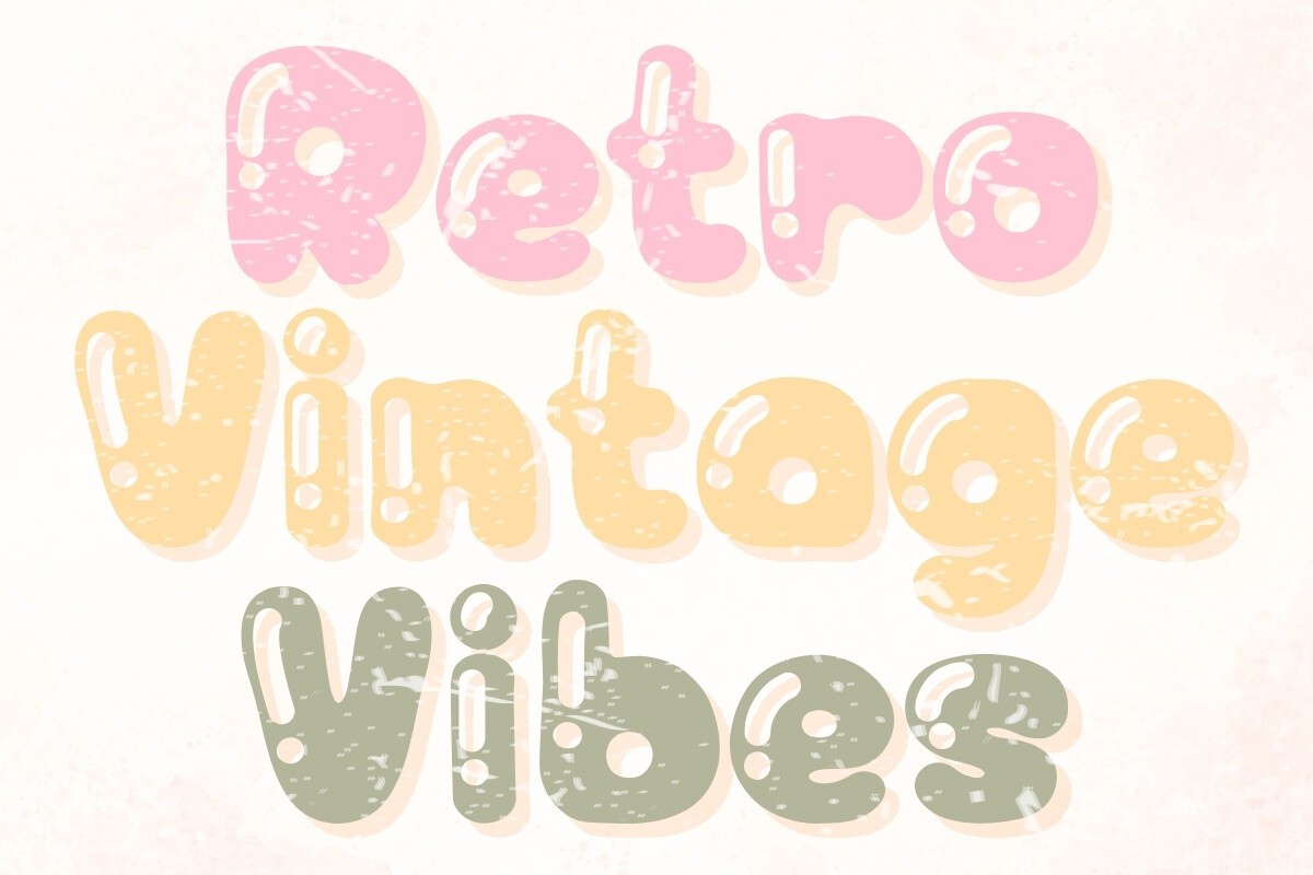 Retro Vintage Vibes Regular Font preview