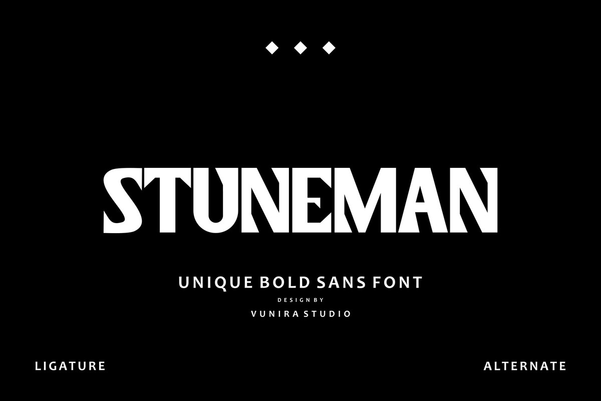 Stuneman Font preview