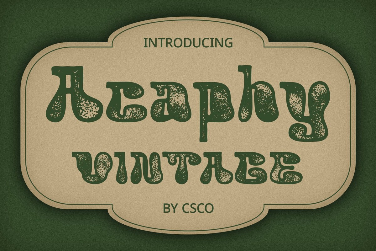 Acaphy Vintage Font preview