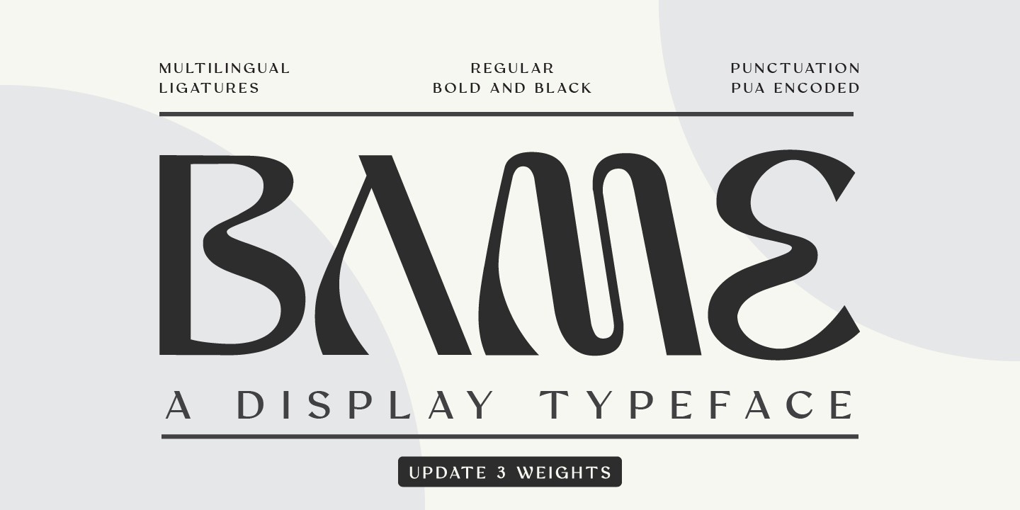 Bame Regular Font preview