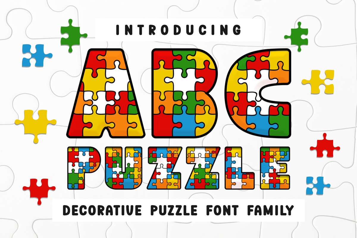 ABC Puzzle Regular Font preview