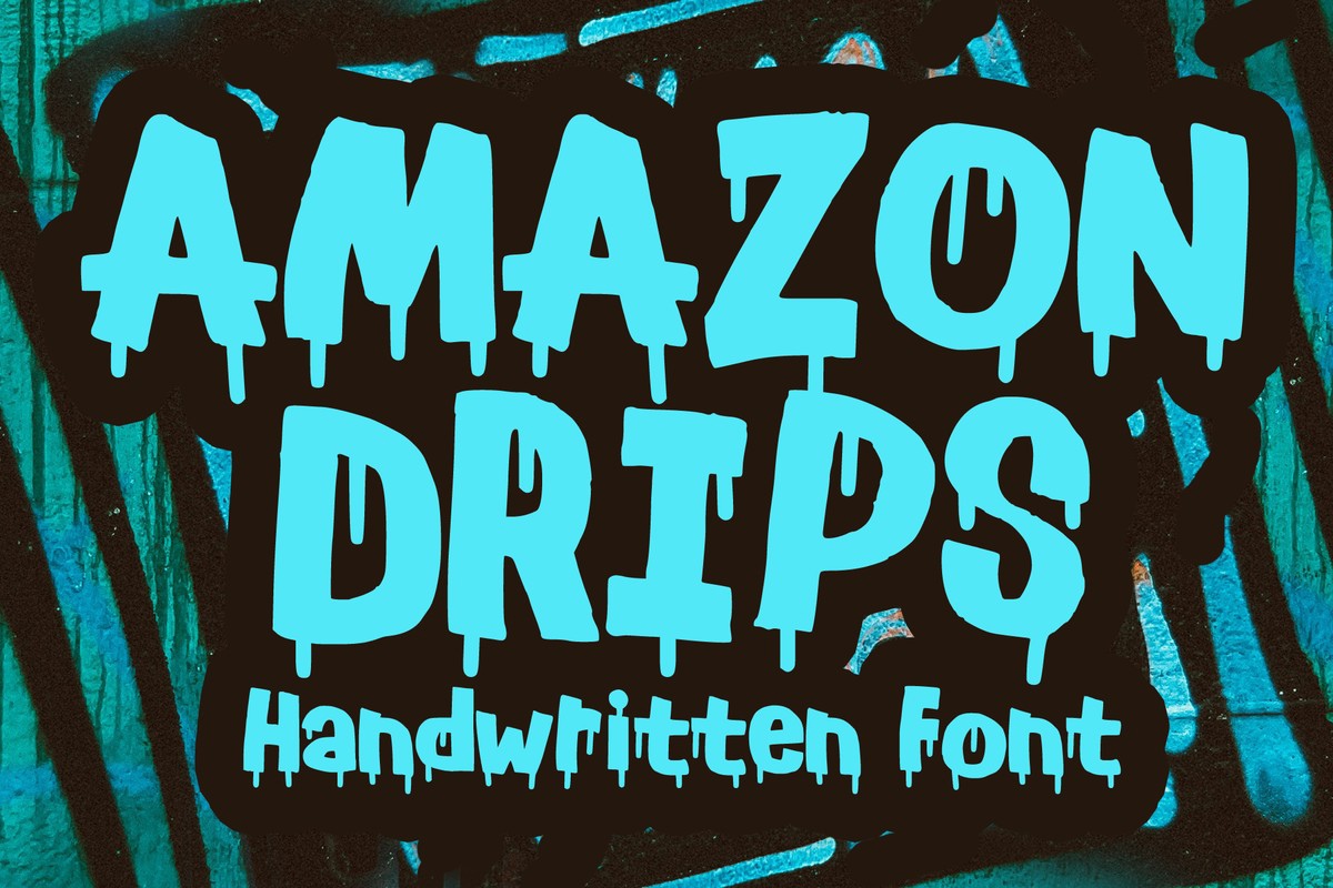 Amazon Drips Regular Font preview