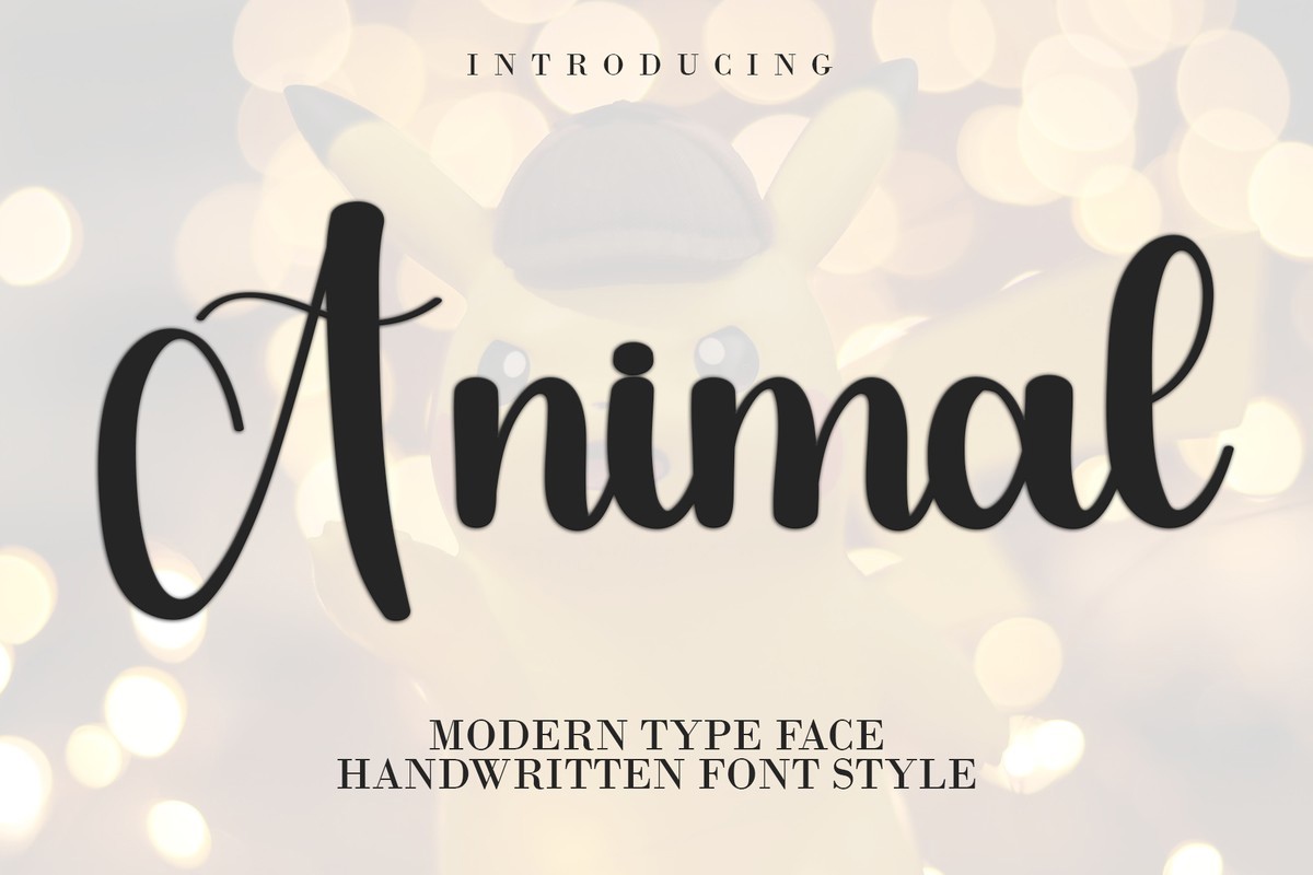 Animal Font preview