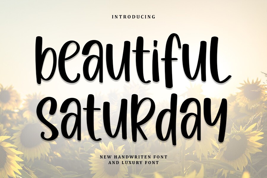Beautiful Saturday Font preview