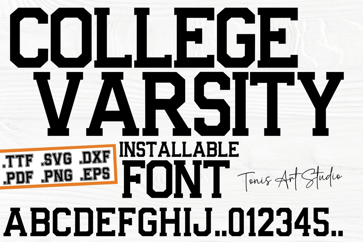 AB College Varsit Font preview