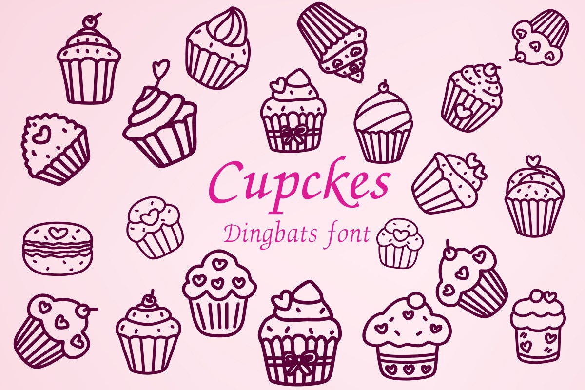 Cupckes Font preview