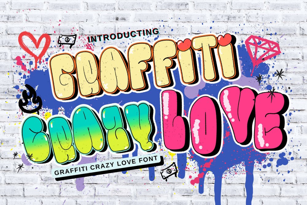 Graffiti Crazy Love Font preview