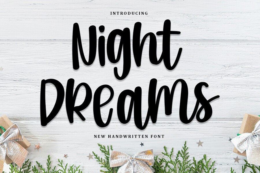 Night Dreams Regular Font preview