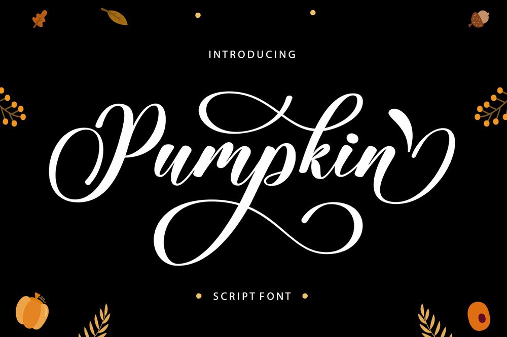 Pumpkin Script Font preview