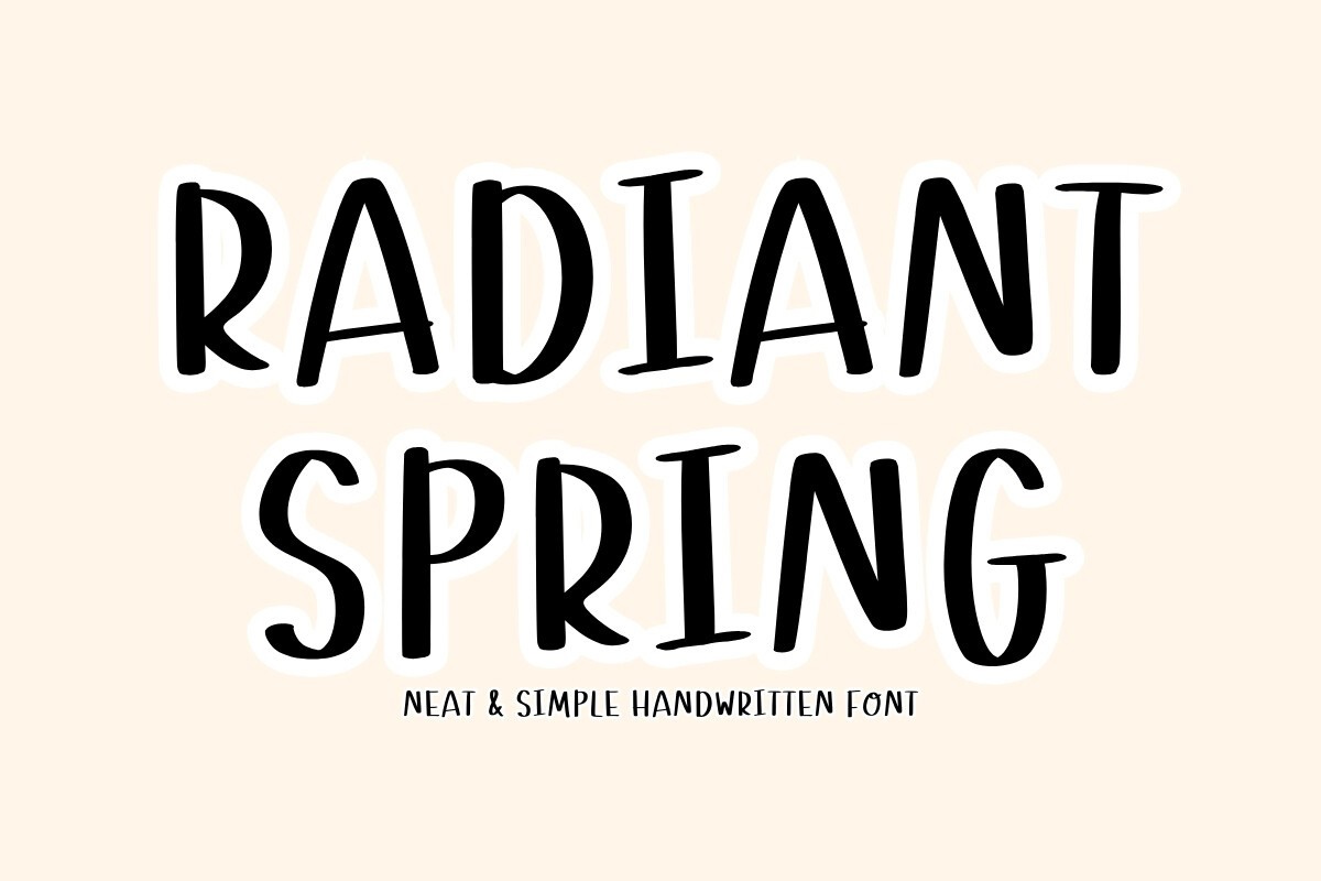 Radiant Spring Font preview