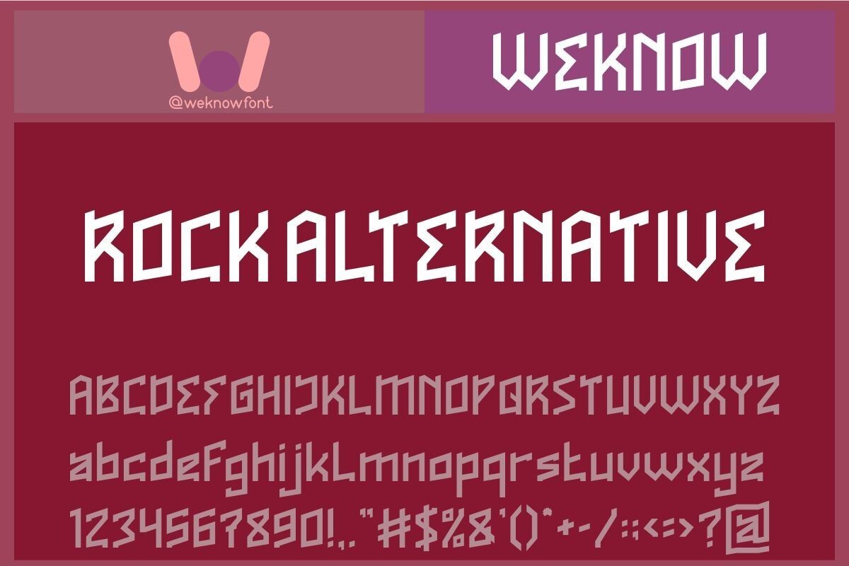 Rock Alternative Font preview