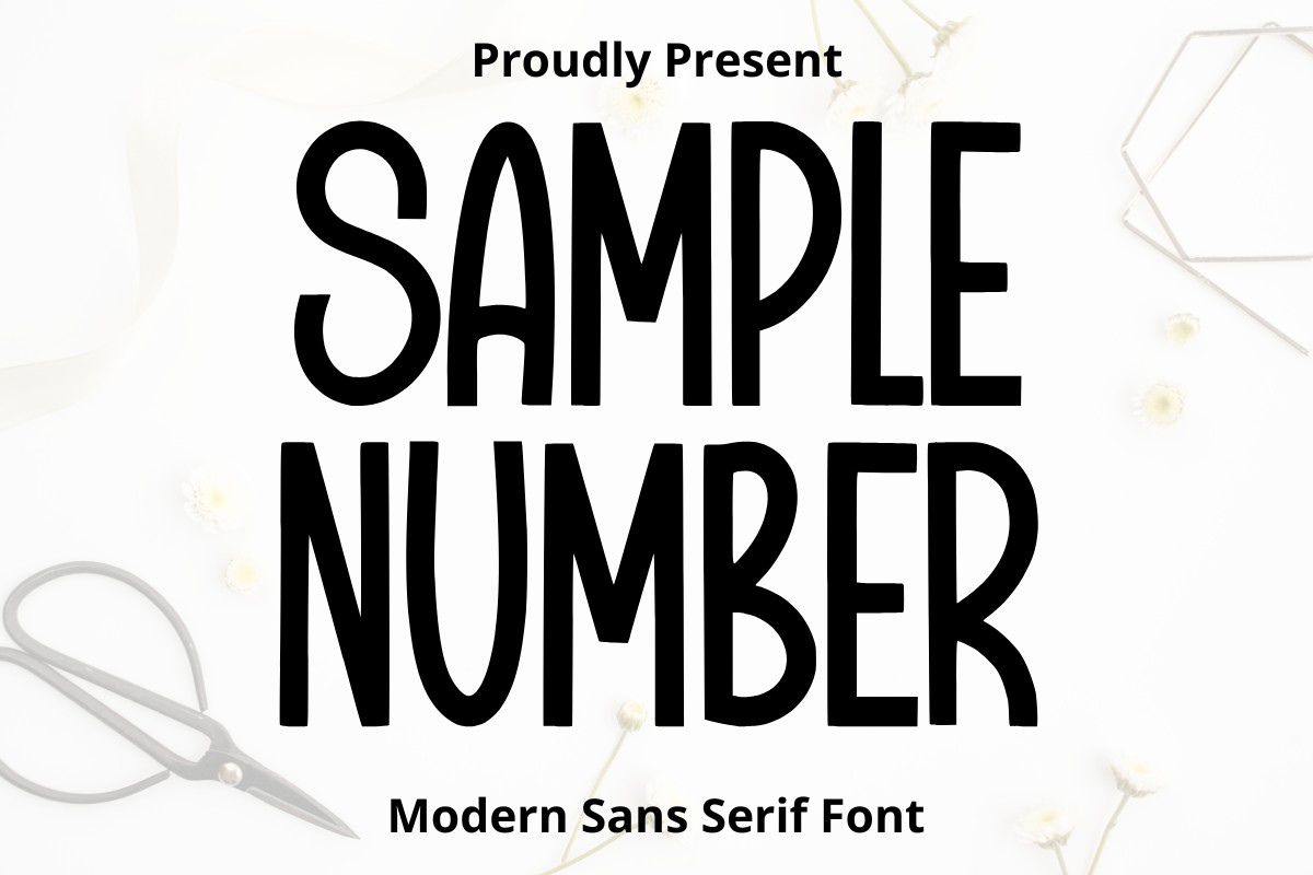 Sample Number Regular Font preview