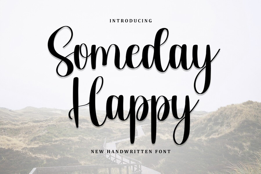 Someday Happy Font preview