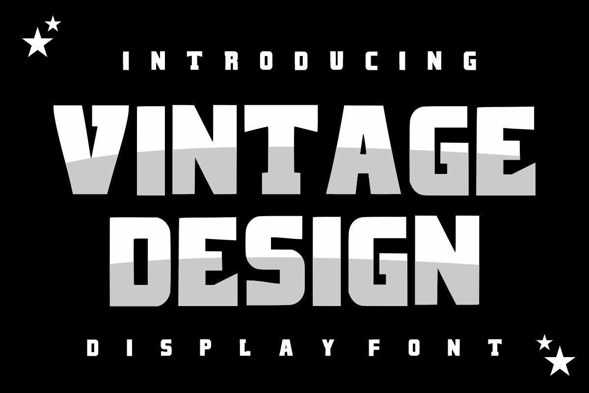 Vintage Design Regular Font preview