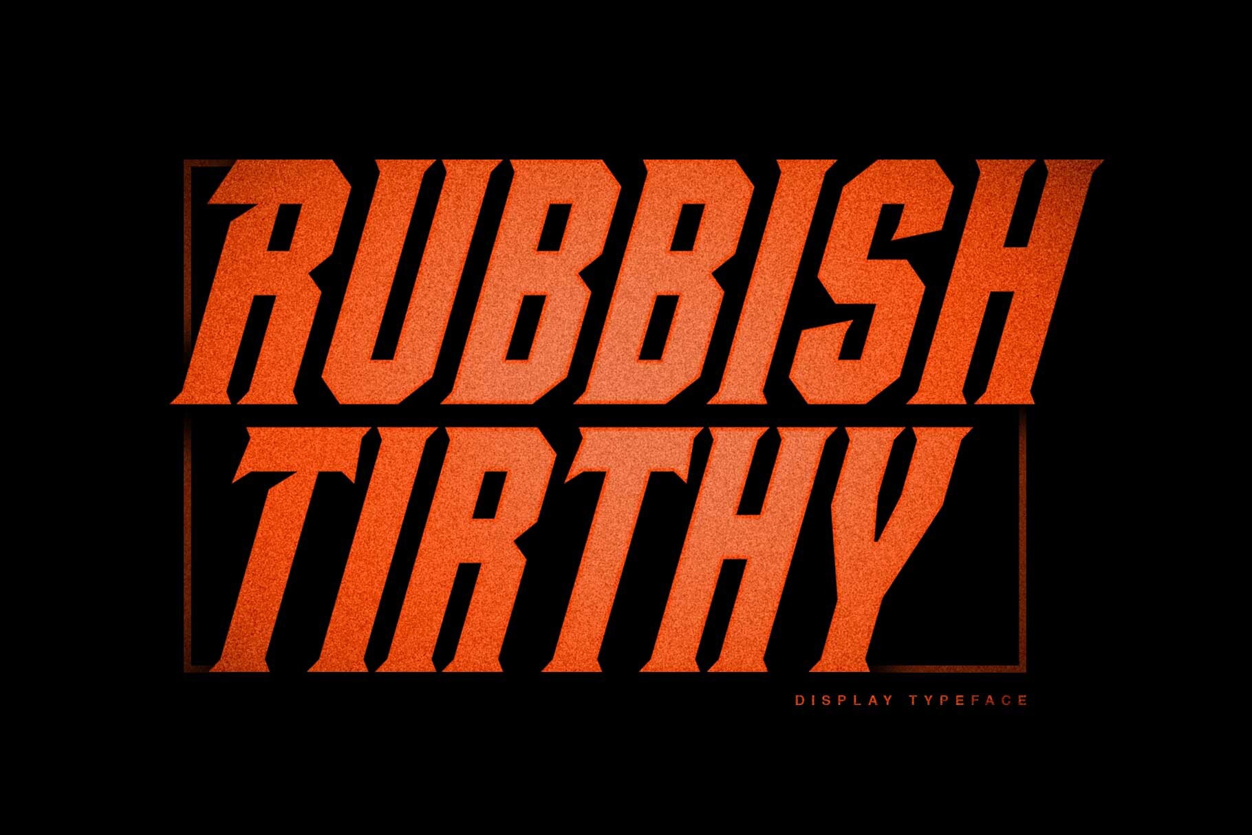 Rubbish Tirthy Regular Font preview