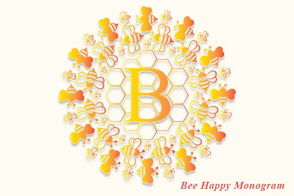 Bee Happy Monogram Regular Font preview