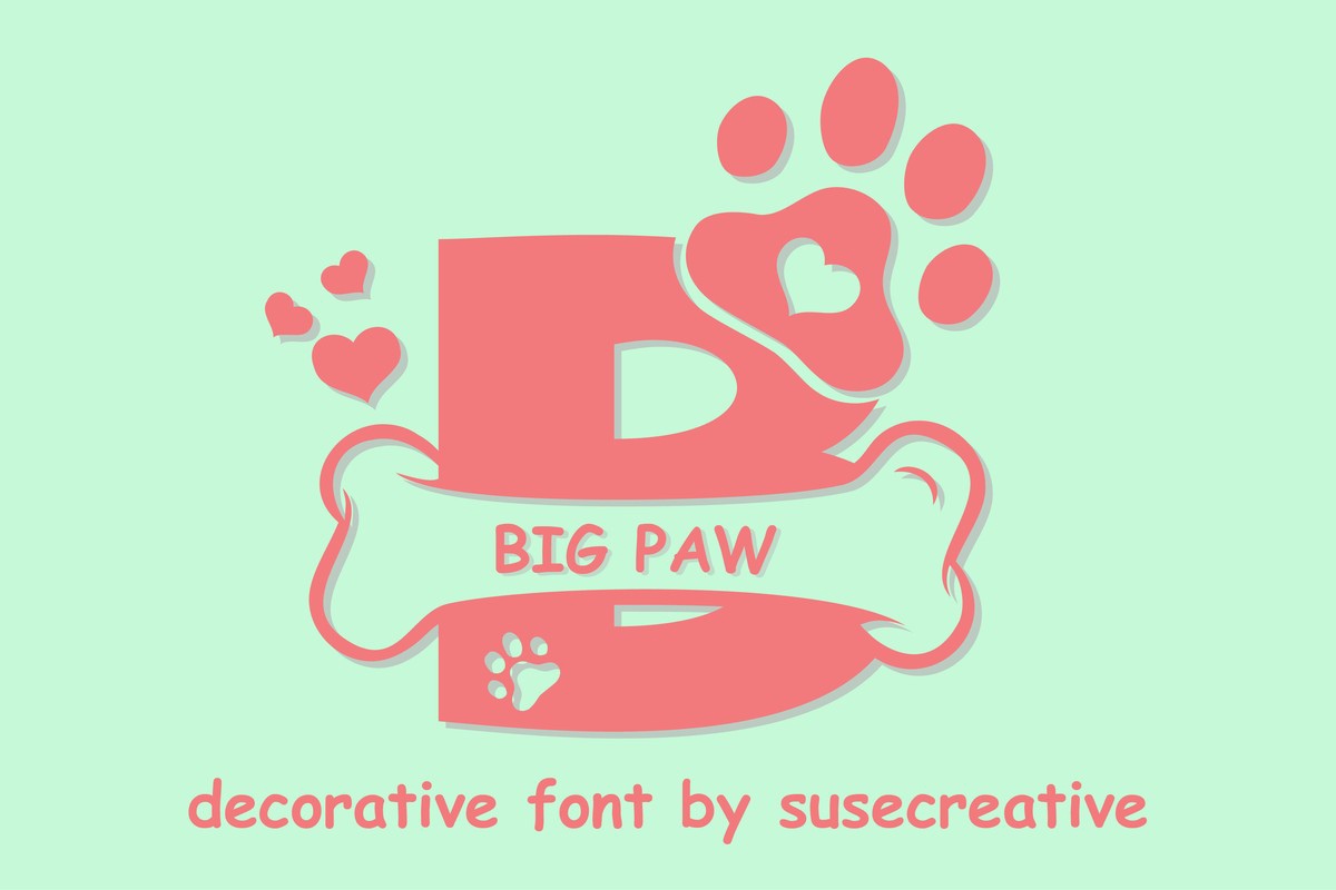 Big Paw Font preview