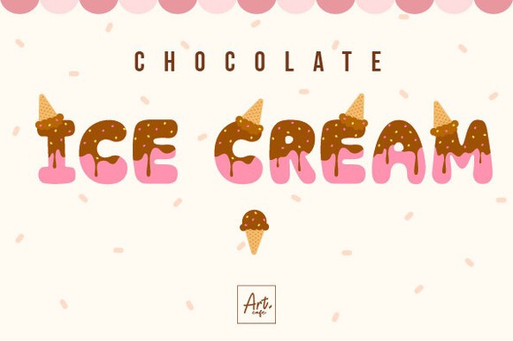 Chocolate Ice Cream Font preview