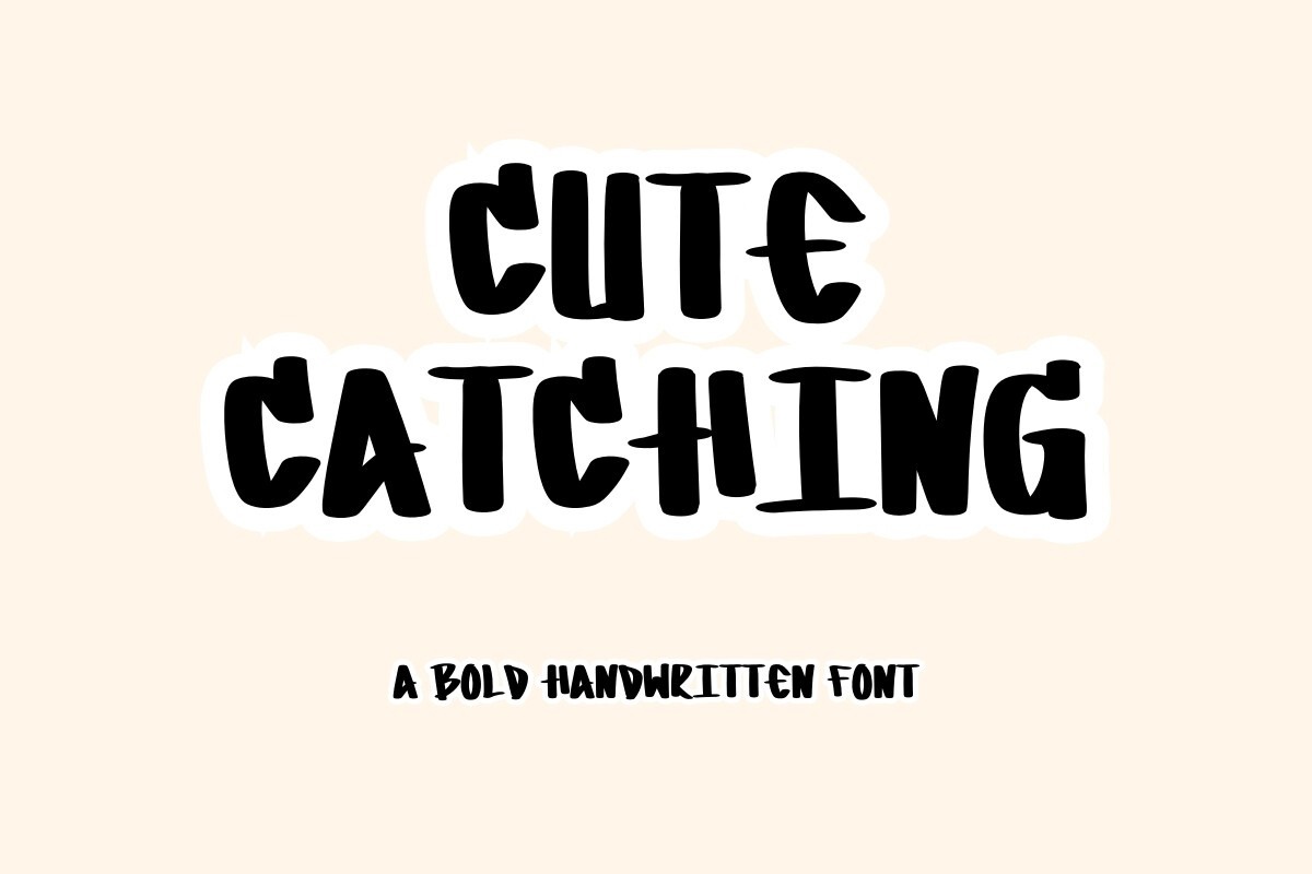 CuteCatching Font preview