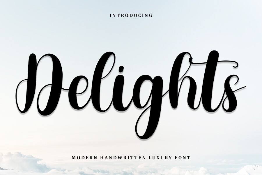 Delights Font preview