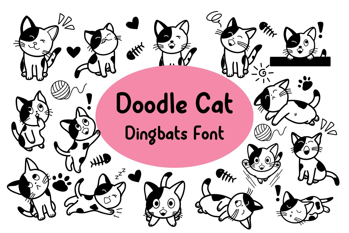 Doodle Cat Font preview