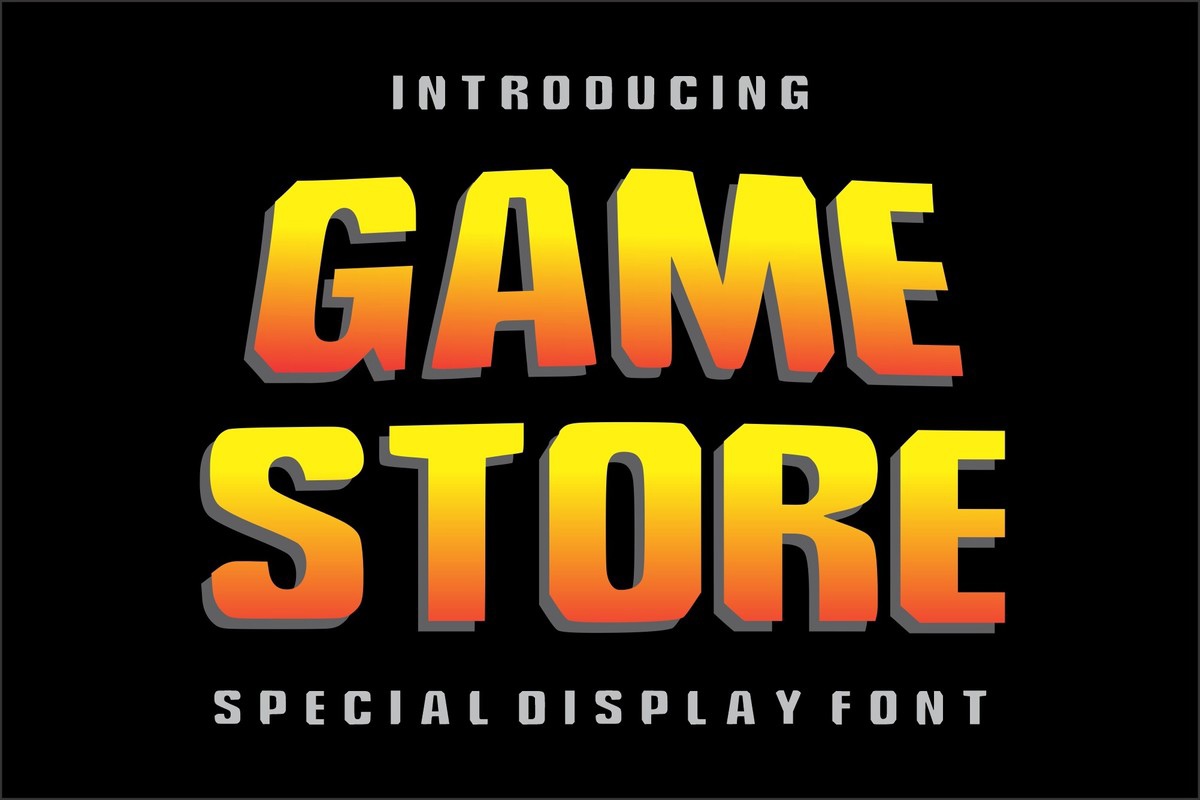 Game Store Font preview