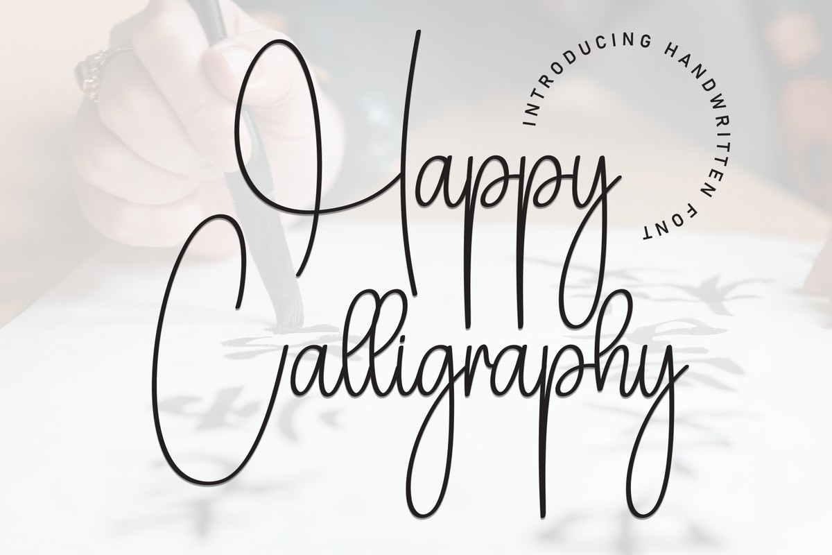 Happy Calligraphy Font preview