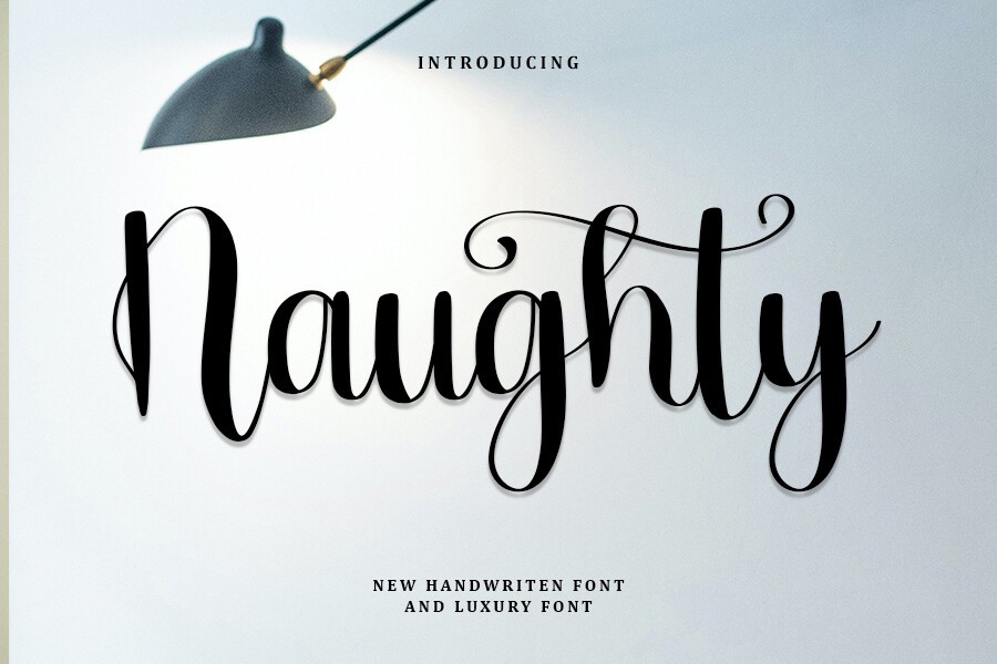 Naughty Font preview