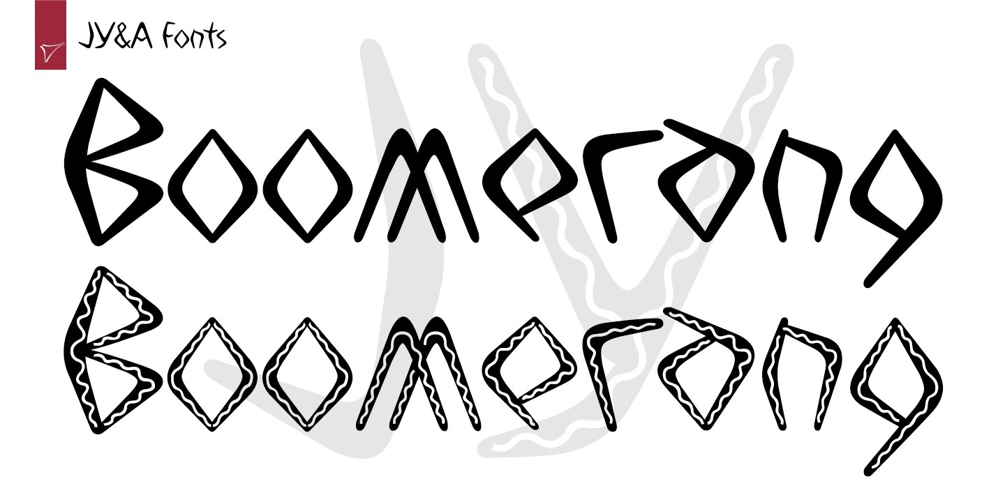 Boomerang JY Outline Font | xFonts.pro