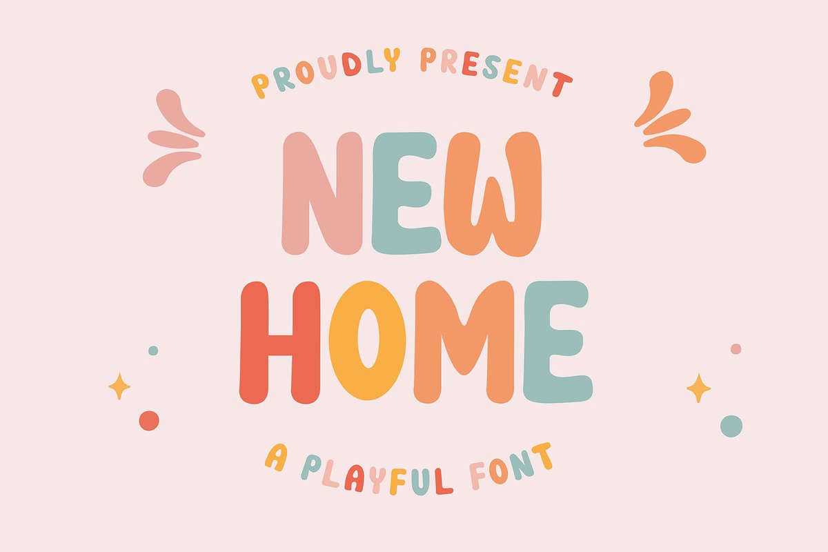 New Home Display Font preview