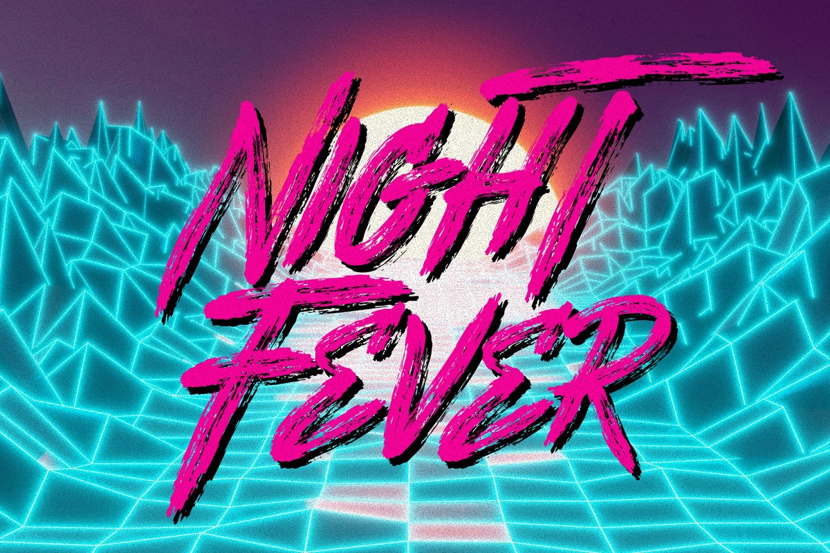 Night Fever Font preview