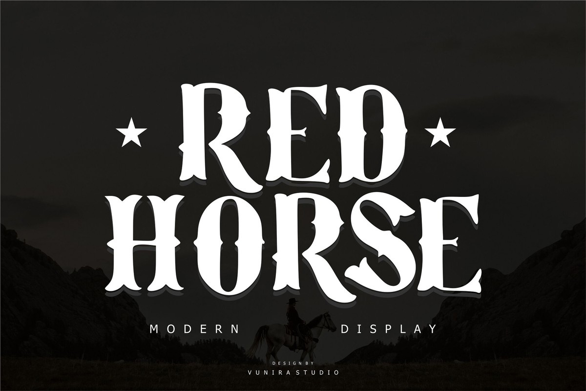 Red Horse Regular Font | xFonts.pro