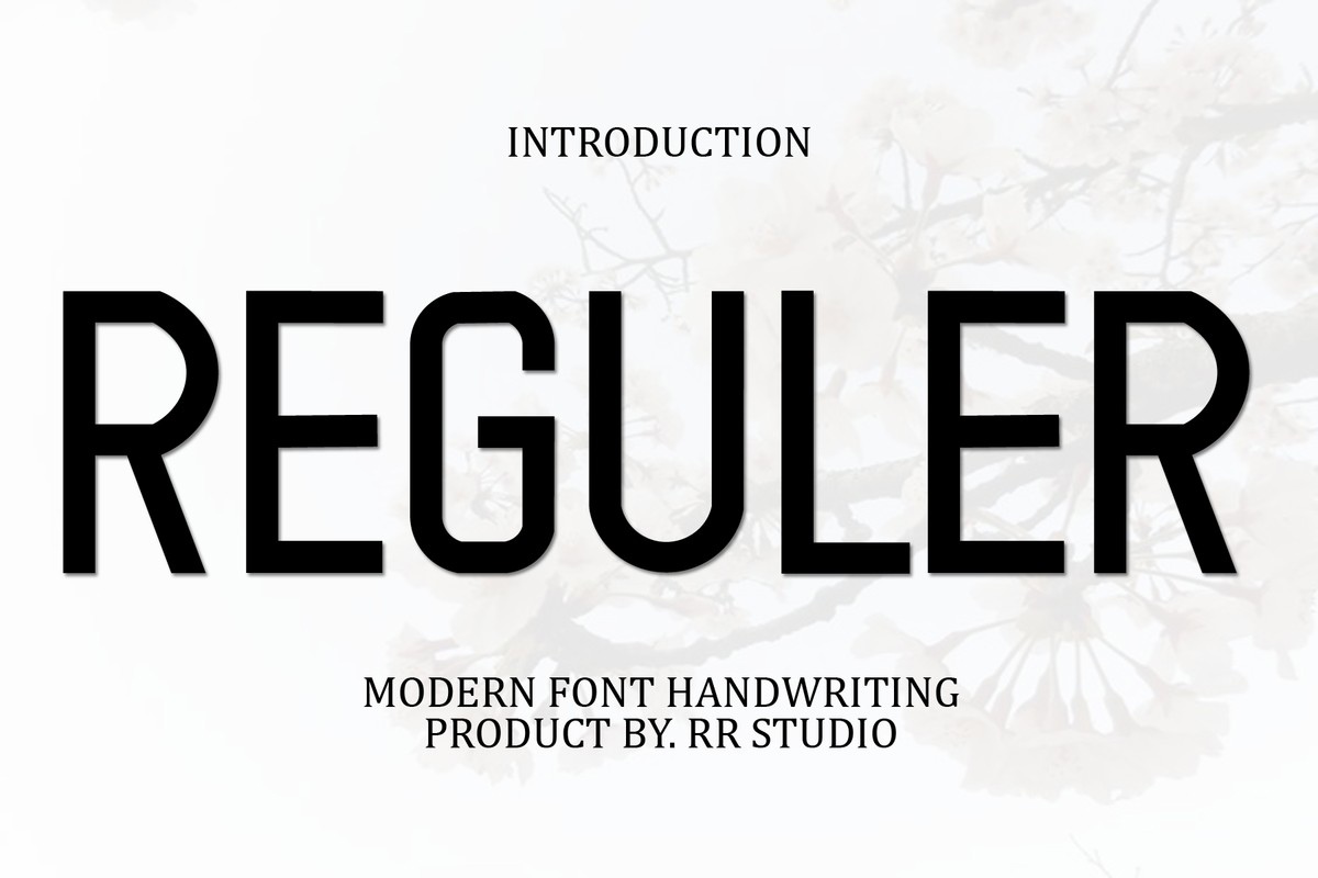 Reguler Font preview