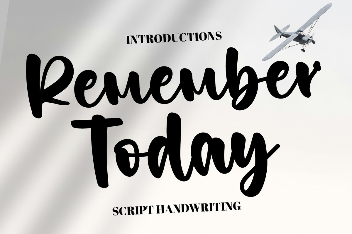 Remember Today Font preview