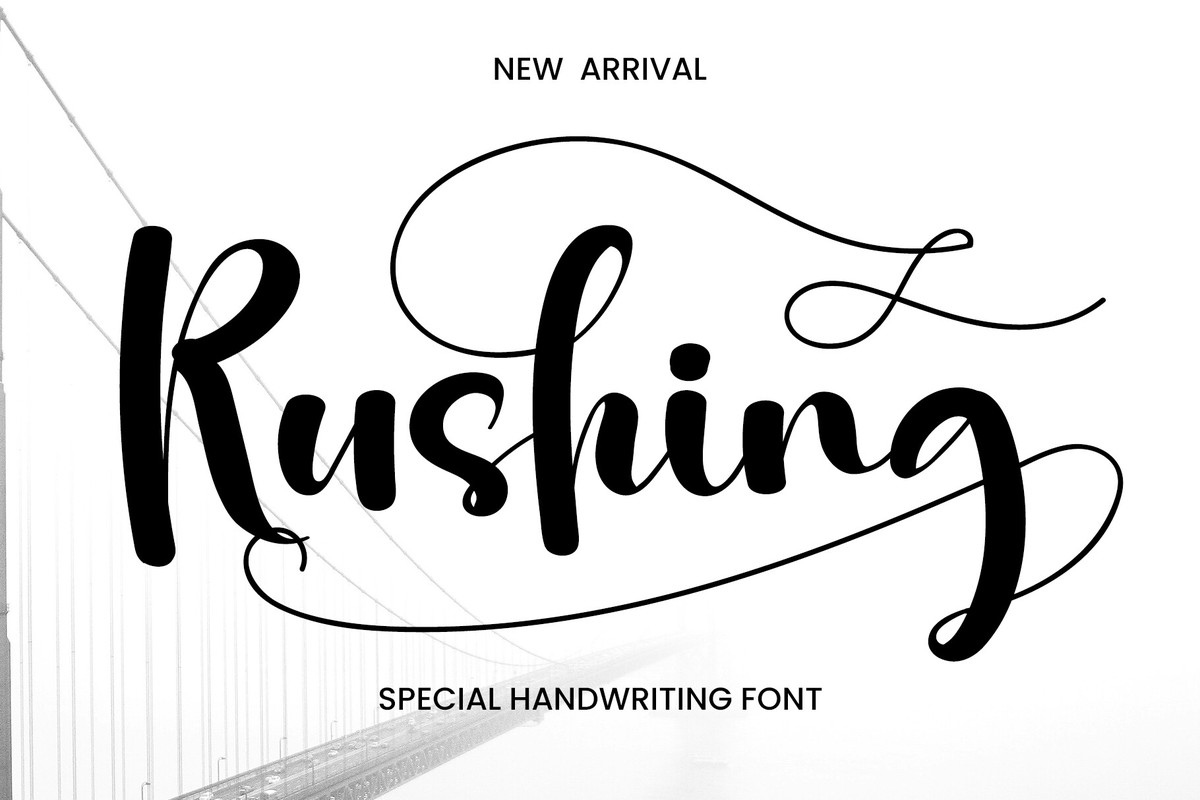 Rushing Font preview