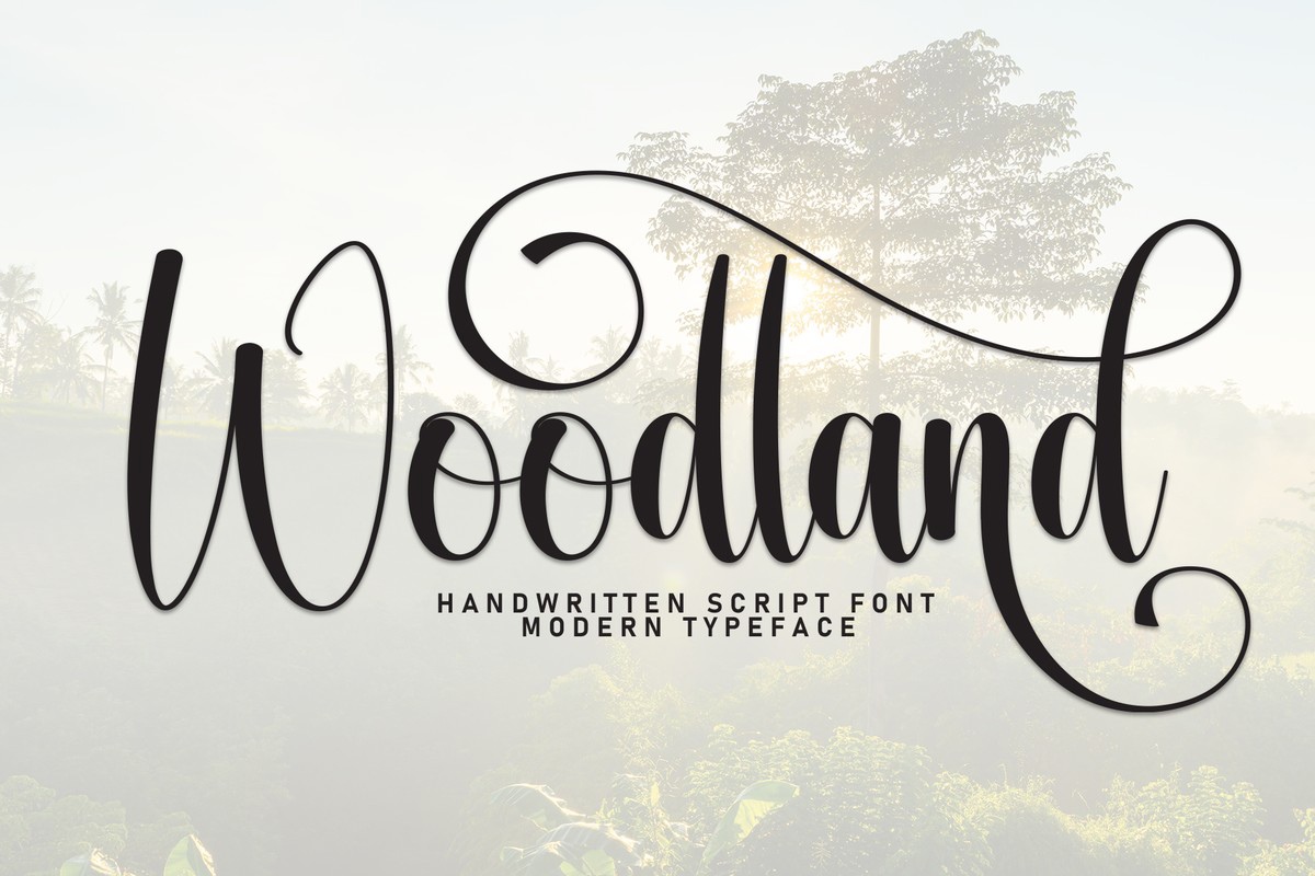 Woodland Font preview