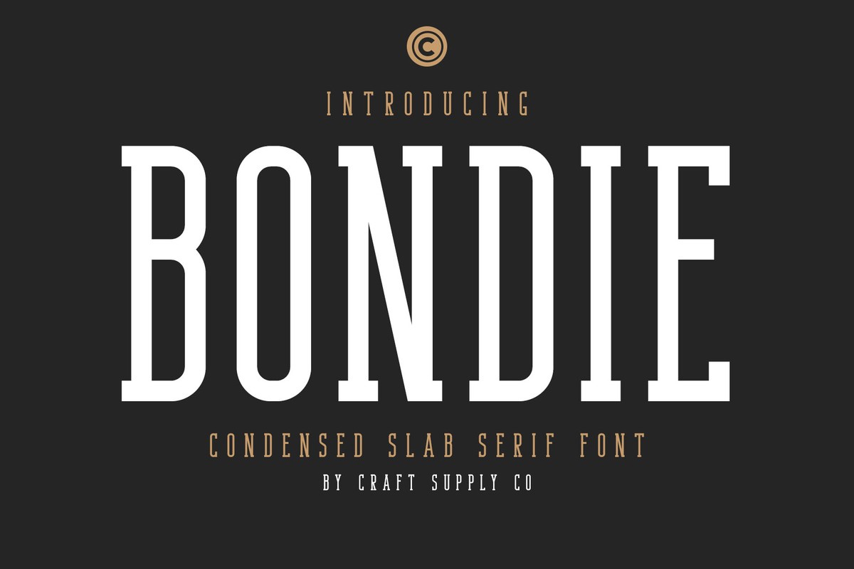 Bondie Slab Regular Font preview