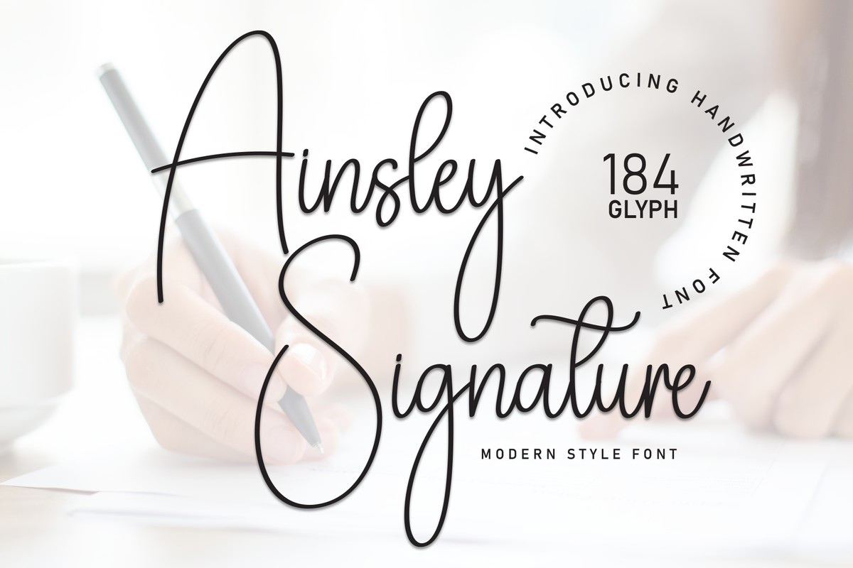 Ashley Signature Font preview