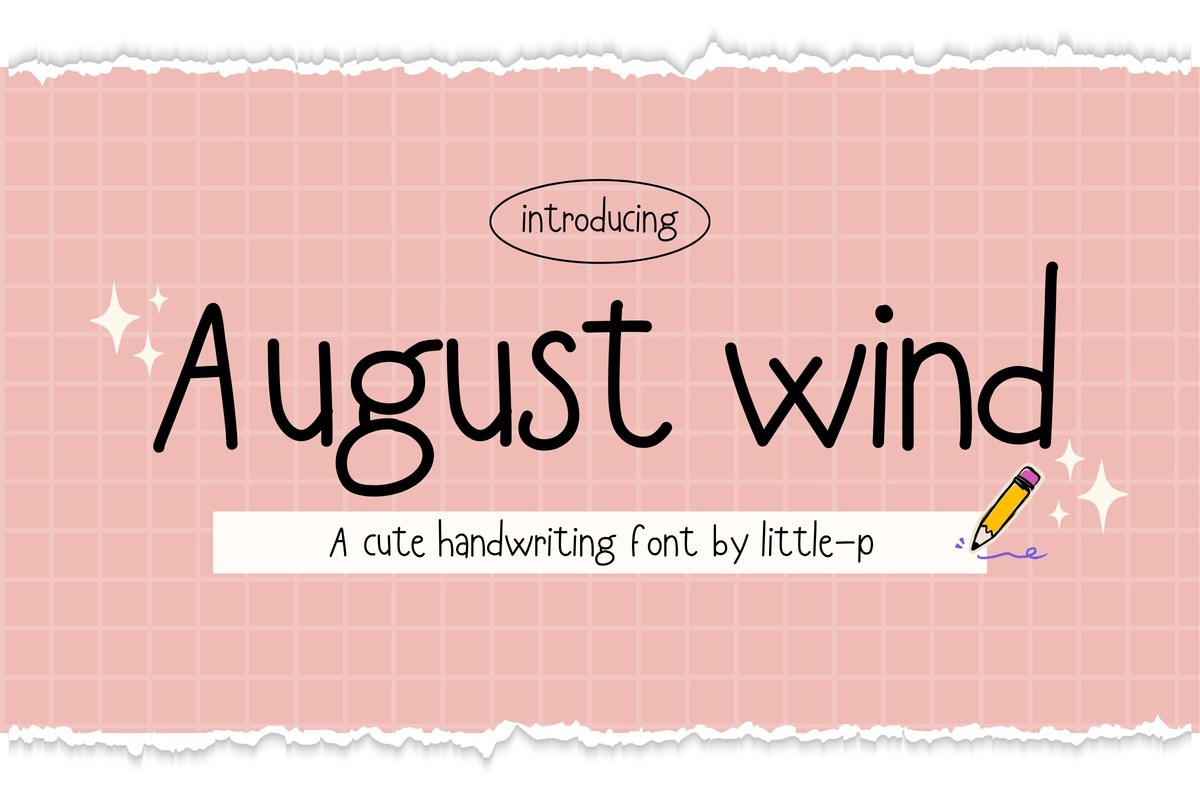 August Wind Font preview