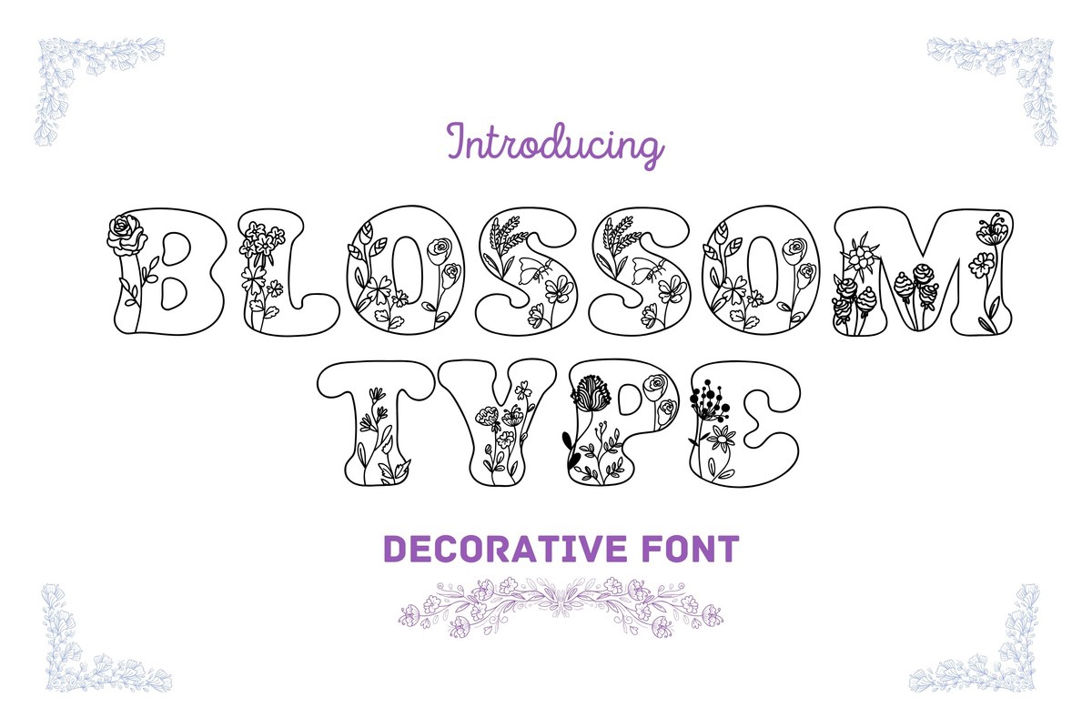 Blossomtype Font preview